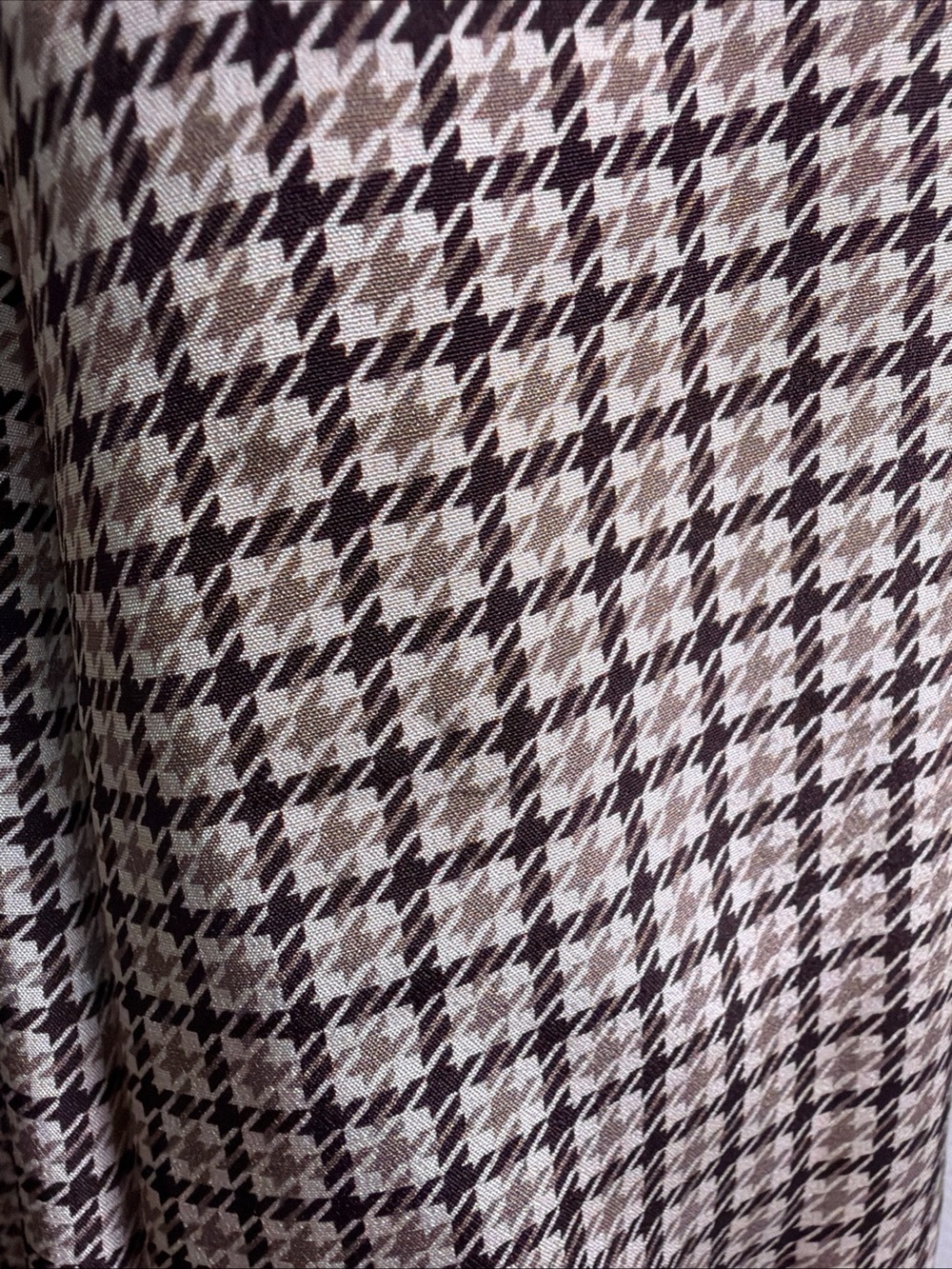 Prada Silk Houndstooth Tie-Neck Womens Shirt - Picture 5 of 5